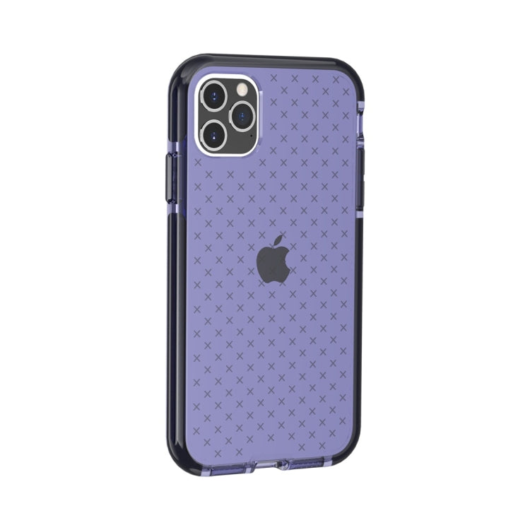 For iPhone 11 Pro Grid Pattern Shockproof Transparent TPU Protective Case