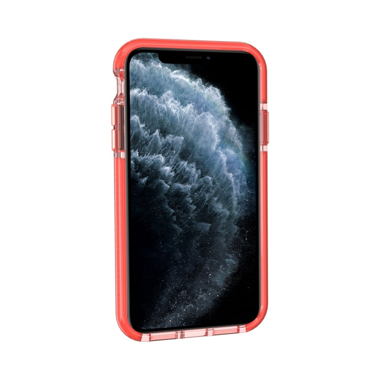 For iPhone 11 Pro Grid Pattern Shockproof Transparent TPU Protective Case