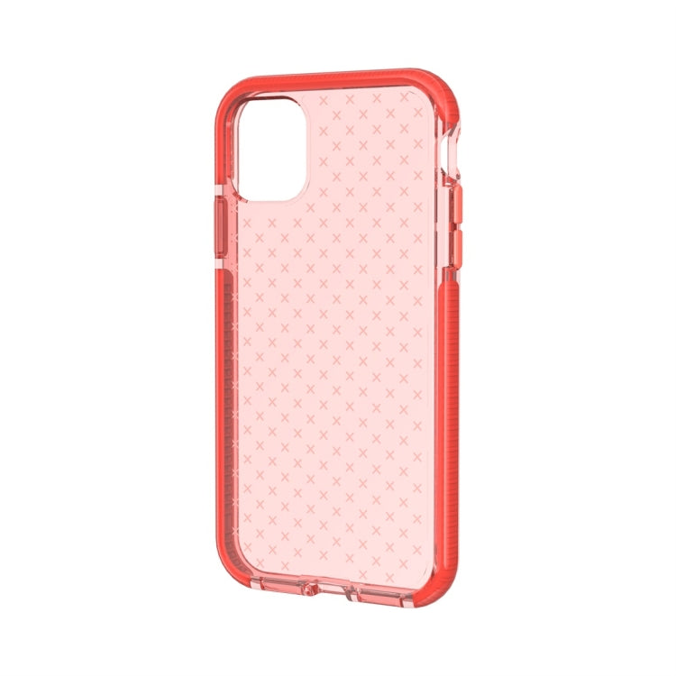 For iPhone 11 Grid Pattern Shockproof Transparent TPU Protective Case