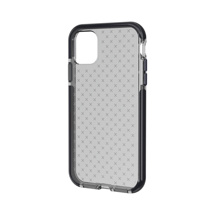 For iPhone 11 Pro Max Grid Pattern Shockproof Transparent TPU Protective Case