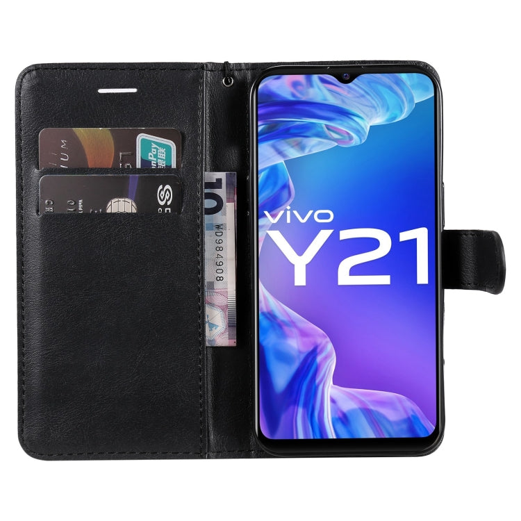 For vivo Y21 2021 / Y21s / Y33s Pure Color Horizontal Flip Leather Case with Holder & Card Slots & Wallet & Lanyard