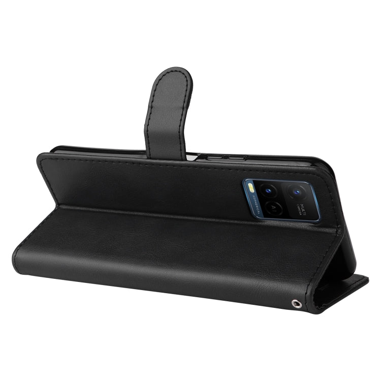 For vivo Y21 2021 / Y21s / Y33s Pure Color Horizontal Flip Leather Case with Holder & Card Slots & Wallet & Lanyard