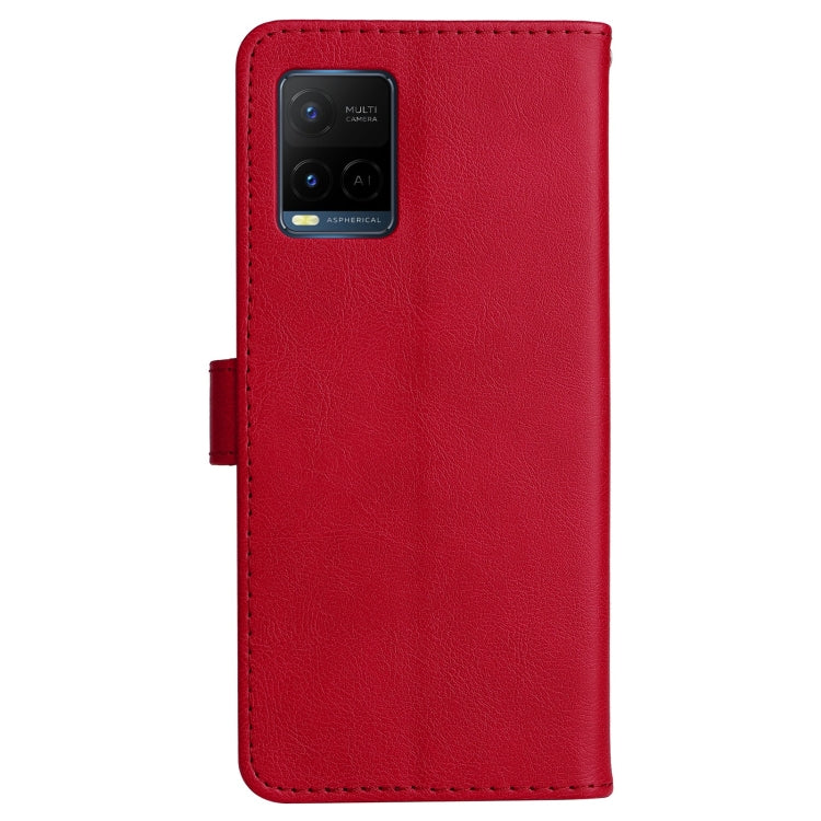 For vivo Y21 2021 / Y21s / Y33s Pure Color Horizontal Flip Leather Case with Holder & Card Slots & Wallet & Lanyard