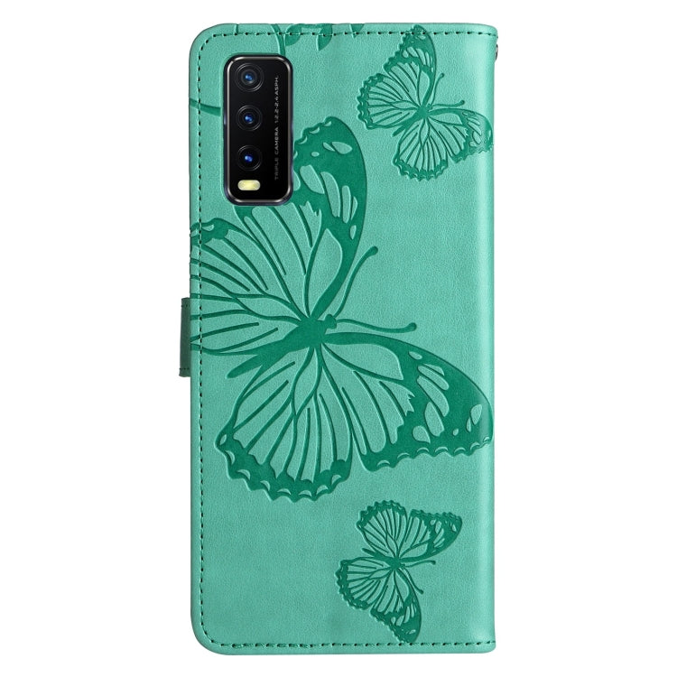 For vivo Y20 / Y20a / Y20s Pressed Printing Butterfly Pattern Horizontal Flip PU Leather Case with Holder & Card Slots & Wallet & Lanyard