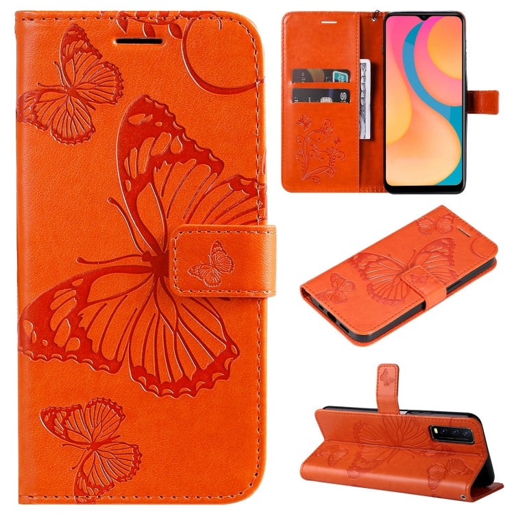 For vivo Y20 / Y20a / Y20s Pressed Printing Butterfly Pattern Horizontal Flip PU Leather Case with Holder & Card Slots & Wallet & Lanyard