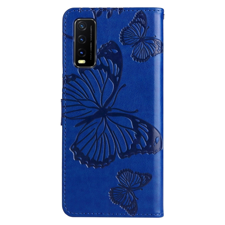 For vivo Y20 / Y20a / Y20s Pressed Printing Butterfly Pattern Horizontal Flip PU Leather Case with Holder & Card Slots & Wallet & Lanyard