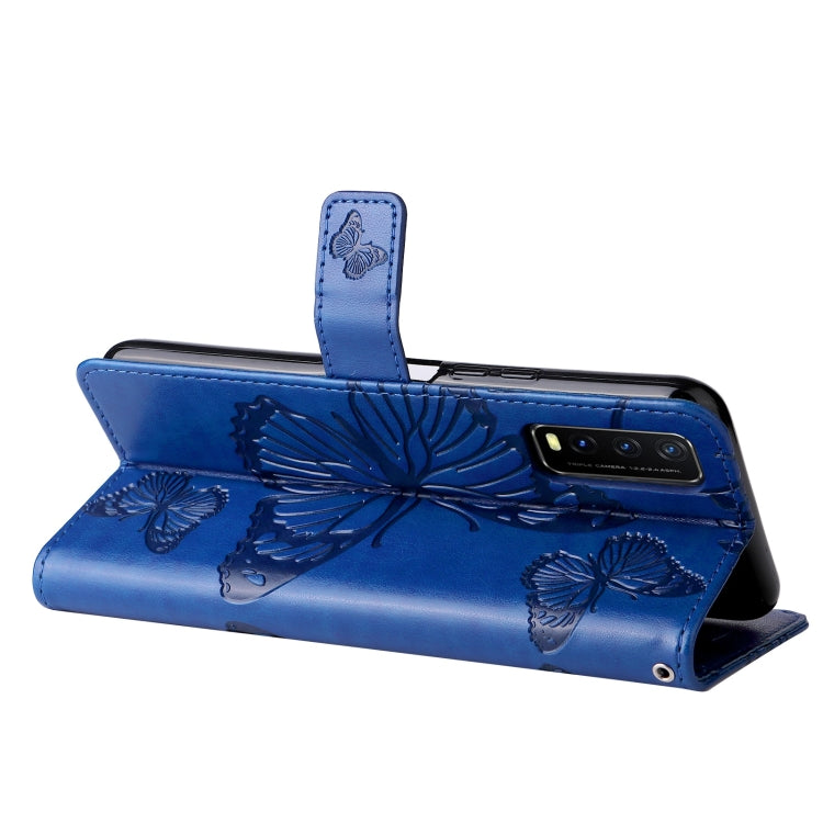 For vivo Y20 / Y20a / Y20s Pressed Printing Butterfly Pattern Horizontal Flip PU Leather Case with Holder & Card Slots & Wallet & Lanyard