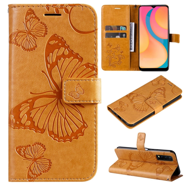 For vivo Y20 / Y20a / Y20s Pressed Printing Butterfly Pattern Horizontal Flip PU Leather Case with Holder & Card Slots & Wallet & Lanyard