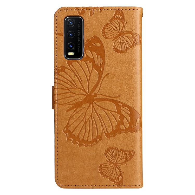 For vivo Y20 / Y20a / Y20s Pressed Printing Butterfly Pattern Horizontal Flip PU Leather Case with Holder & Card Slots & Wallet & Lanyard