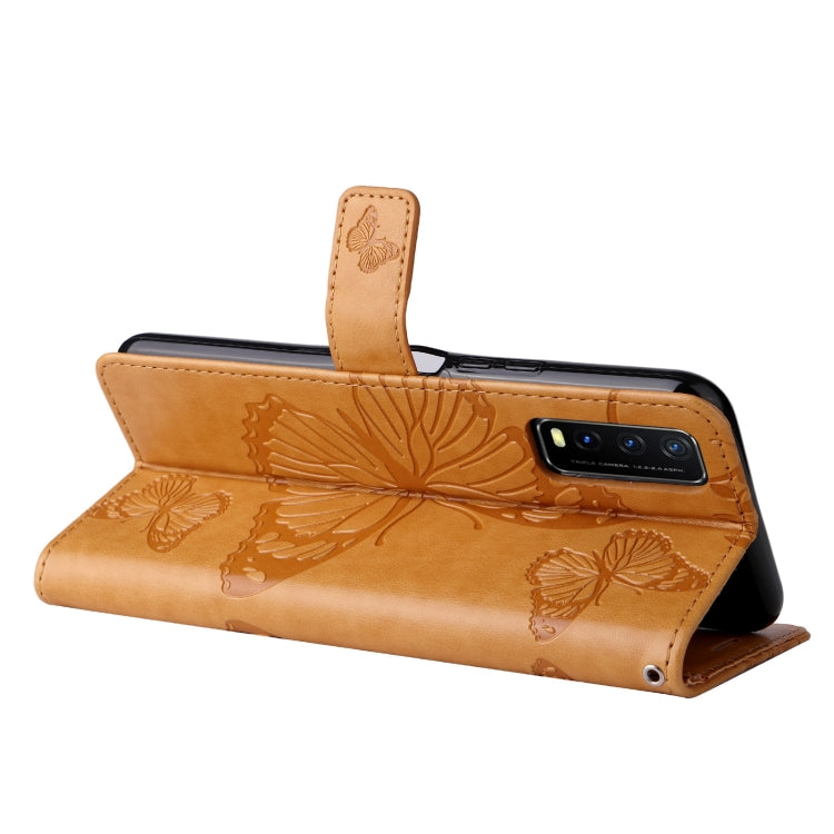 For vivo Y20 / Y20a / Y20s Pressed Printing Butterfly Pattern Horizontal Flip PU Leather Case with Holder & Card Slots & Wallet & Lanyard