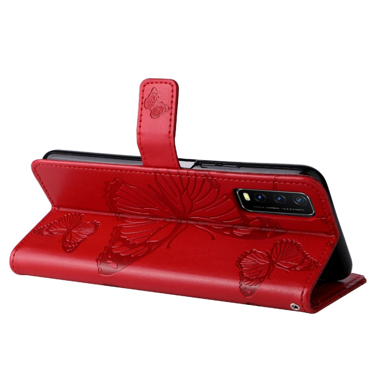 For vivo Y20 / Y20a / Y20s Pressed Printing Butterfly Pattern Horizontal Flip PU Leather Case with Holder & Card Slots & Wallet & Lanyard