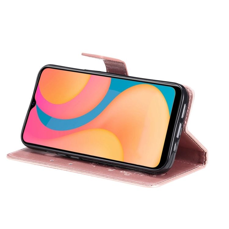 For vivo Y20 / Y20a / Y20s Pressed Printing Butterfly Pattern Horizontal Flip PU Leather Case with Holder & Card Slots & Wallet & Lanyard