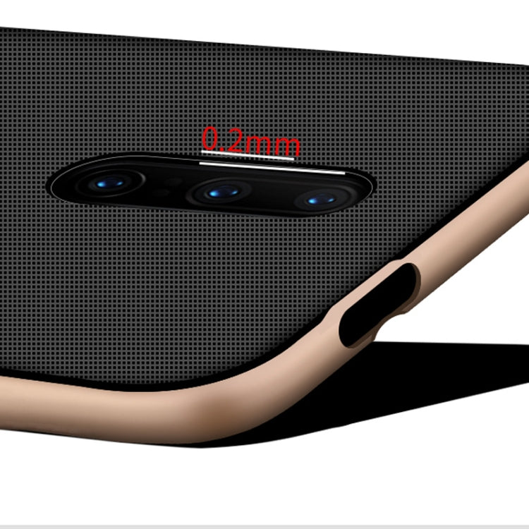 For OnePlus 7 Pro Plaid Texture Non-slip TPU + PC Case with Holder