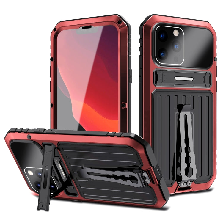 For iPhone 13 Pro Armor Shockproof Splash-proof Dust-proof Phone Case with Holder