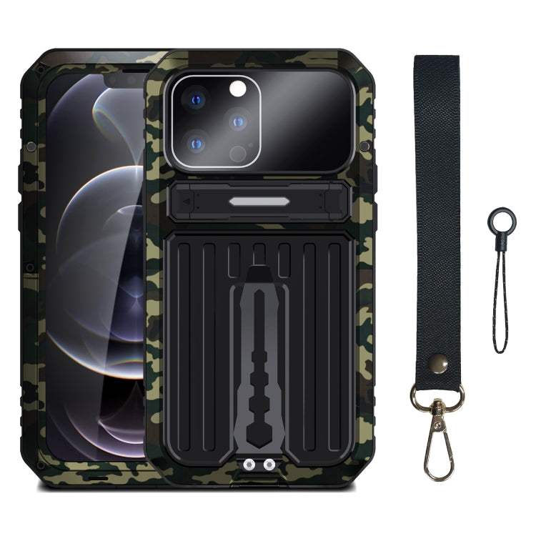 For iPhone 13 Pro Armor Shockproof Splash-proof Dust-proof Phone Case with Holder