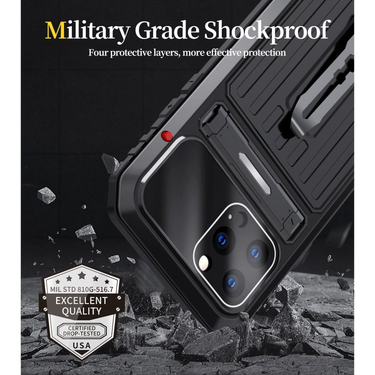 For iPhone 13 Pro Armor Shockproof Splash-proof Dust-proof Phone Case with Holder