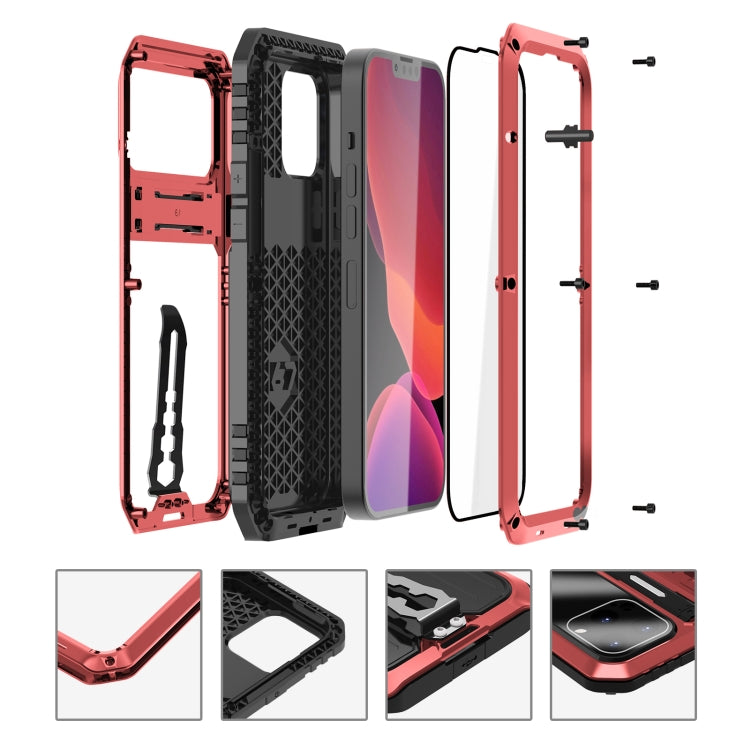 For iPhone 13 Pro Max Armor Shockproof Splash-proof Dust-proof Phone Case with Holder