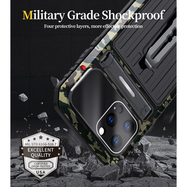 For iPhone 13 Pro Max Armor Shockproof Splash-proof Dust-proof Phone Case with Holder
