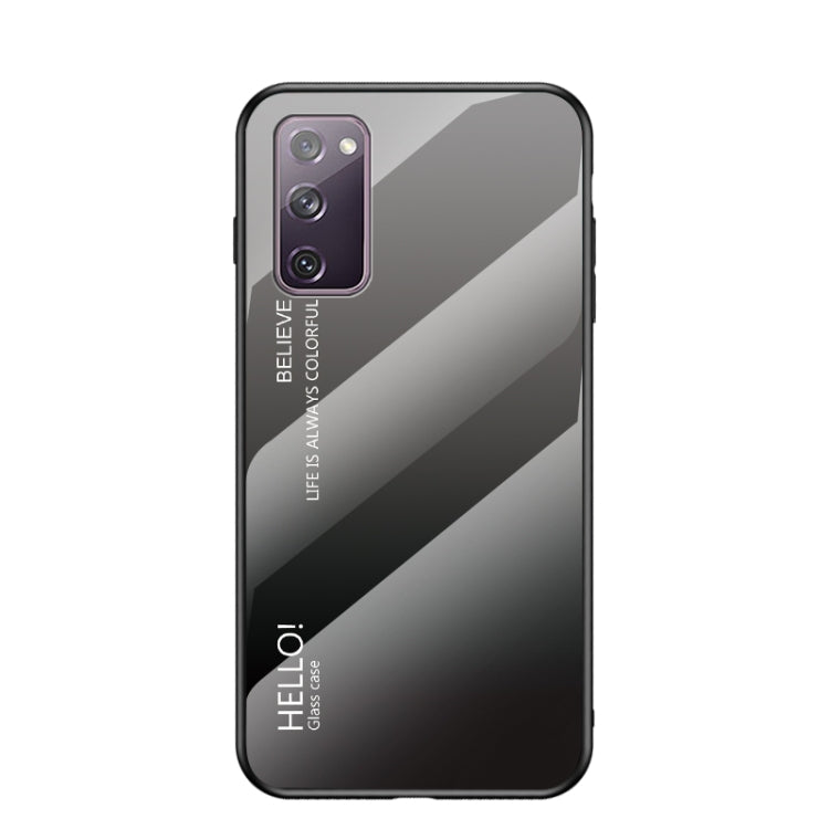For Samsung Galaxy S20 FE Gradient Color Painted TPU Edge Glass Case