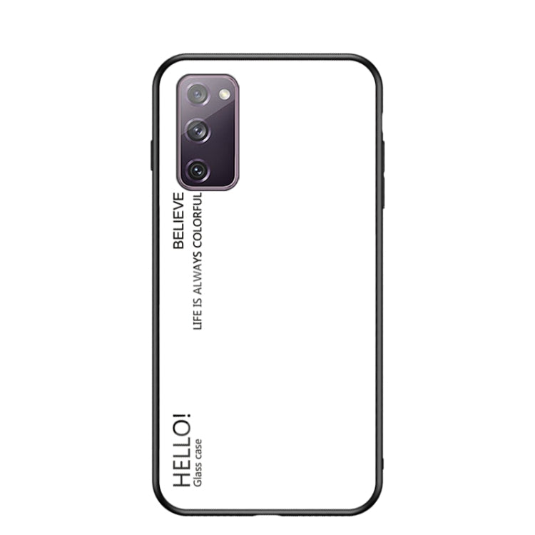 For Samsung Galaxy S20 FE Gradient Color Painted TPU Edge Glass Case