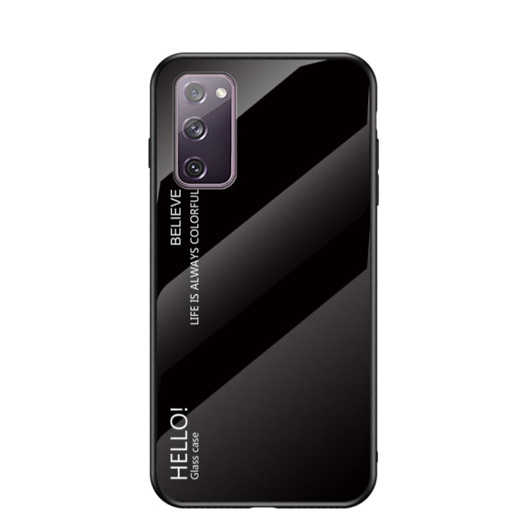 For Samsung Galaxy S20 FE Gradient Color Painted TPU Edge Glass Case