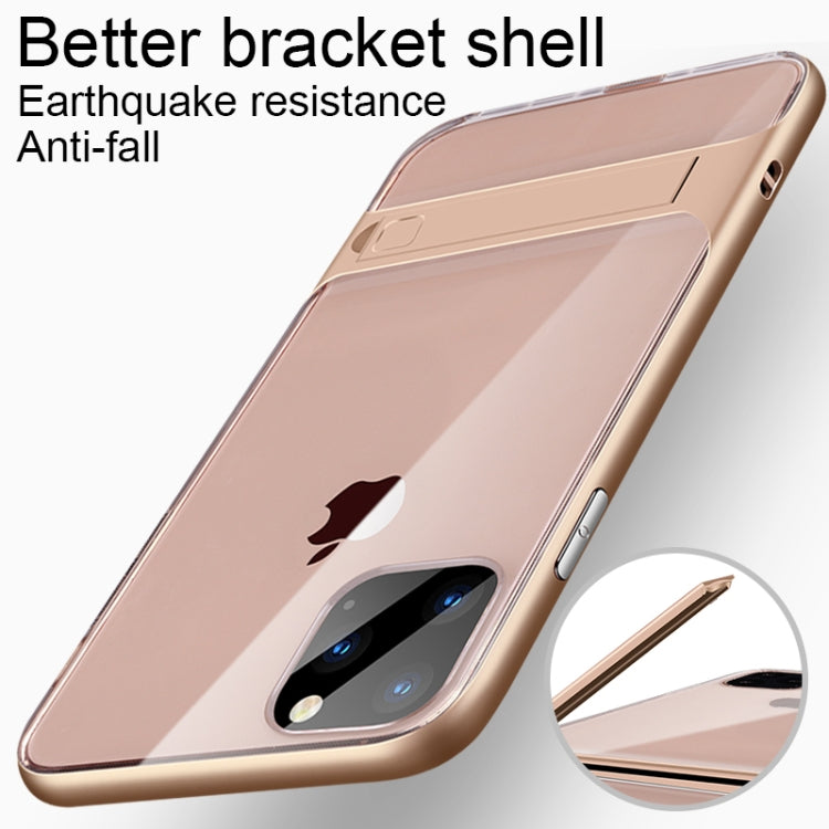 For iPhone 11 Pro Max Crystal Shockproof TPU + PC Case with Holder