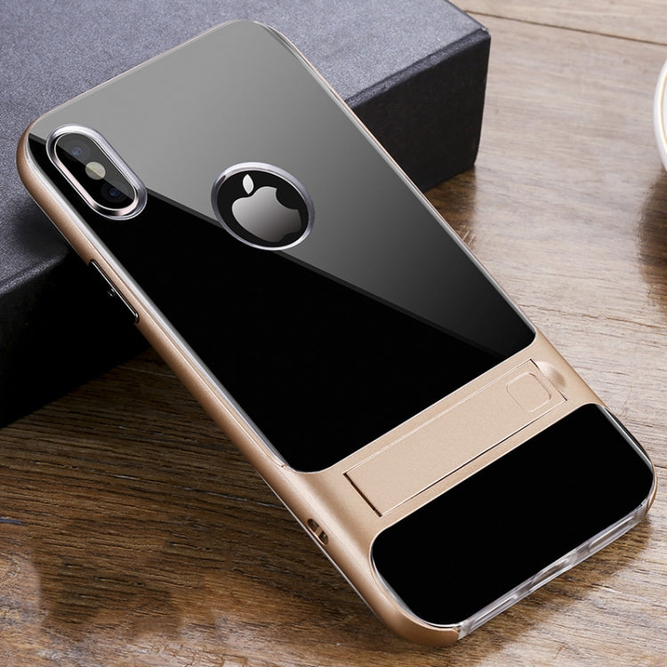 For iPhone XS Max Crystal Shockproof TPU + PC Case with Holder