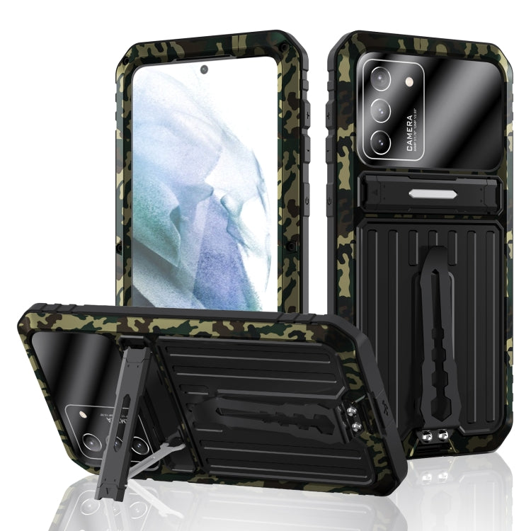For Samsung Galaxy S21 5G Armor Shockproof Splash-proof Dust-proof Phone Case with Holder