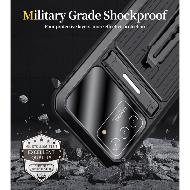 For Samsung Galaxy S21 5G Armor Shockproof Splash-proof Dust-proof Phone Case with Holder