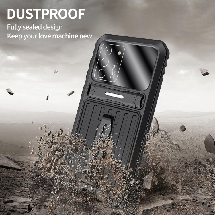 For Samsung Galaxy S21 5G Armor Shockproof Splash-proof Dust-proof Phone Case with Holder