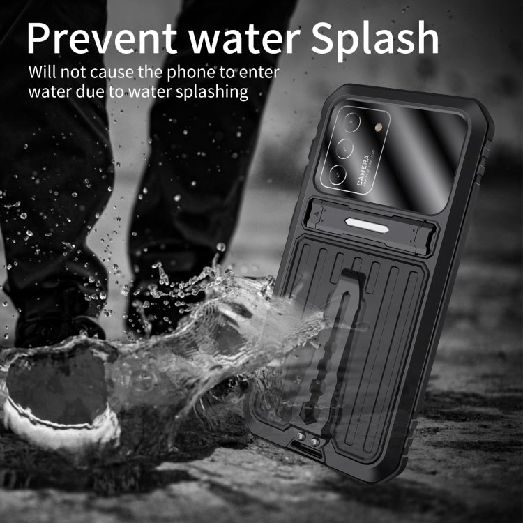 For Samsung Galaxy S21 5G Armor Shockproof Splash-proof Dust-proof Phone Case with Holder