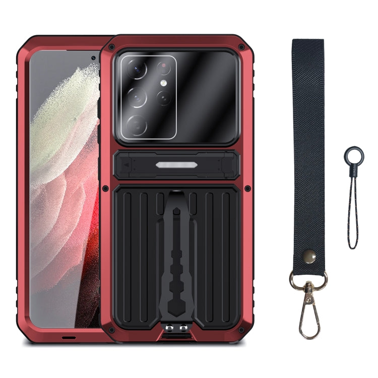 For Samsung Galaxy S21 Ultra 5G Armor Shockproof Splash-proof Dust-proof Phone Case with Holder
