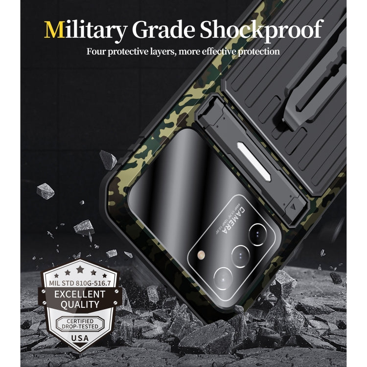 For Samsung Galaxy S21 Ultra 5G Armor Shockproof Splash-proof Dust-proof Phone Case with Holder