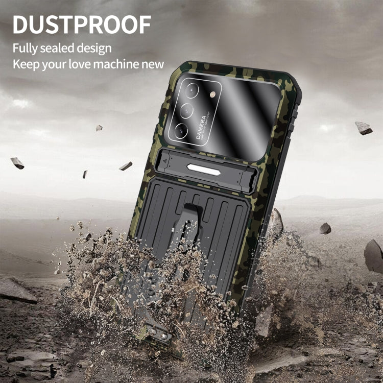 For Samsung Galaxy S21 Ultra 5G Armor Shockproof Splash-proof Dust-proof Phone Case with Holder