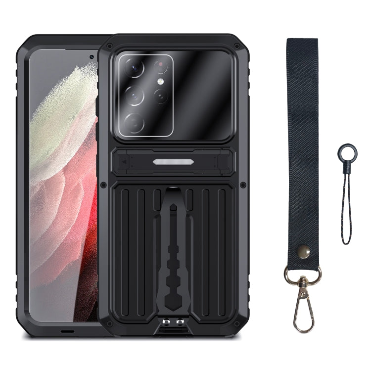 For Samsung Galaxy S21 Ultra 5G Armor Shockproof Splash-proof Dust-proof Phone Case with Holder