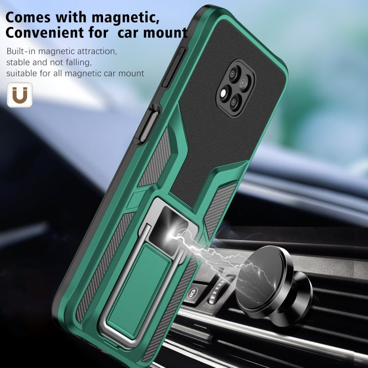 For Motorola Moto G Power 2021 Armor 2 in 1 PC + TPU Magnetic Shockproof Case with Foldable Holder