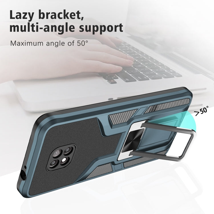 For Motorola Moto G Power 2021 Armor 2 in 1 PC + TPU Magnetic Shockproof Case with Foldable Holder