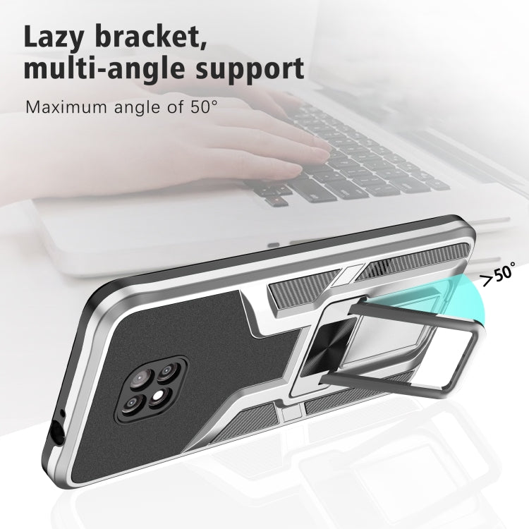 For Motorola Moto G Power 2021 Armor 2 in 1 PC + TPU Magnetic Shockproof Case with Foldable Holder