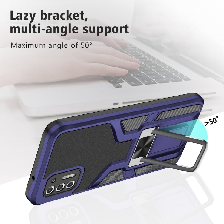 For Motorola Moto G Stylus 2021 Armor 2 in 1 PC + TPU Magnetic Shockproof Case with Foldable Holder