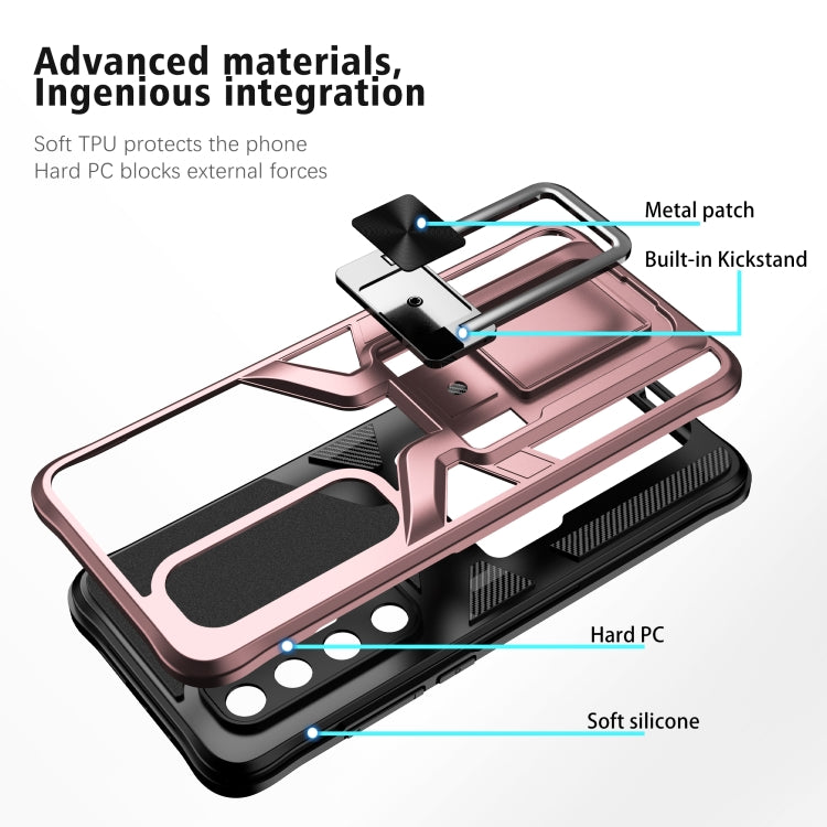 For Xiaomi Mi 10S Armor 2 in 1 PC + TPU Magnetic Shockproof Case with Foldable Holder