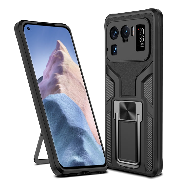 For Xiaomi Mi 11 Ultra Armor 2 in 1 PC + TPU Magnetic Shockproof Case with Foldable Holder