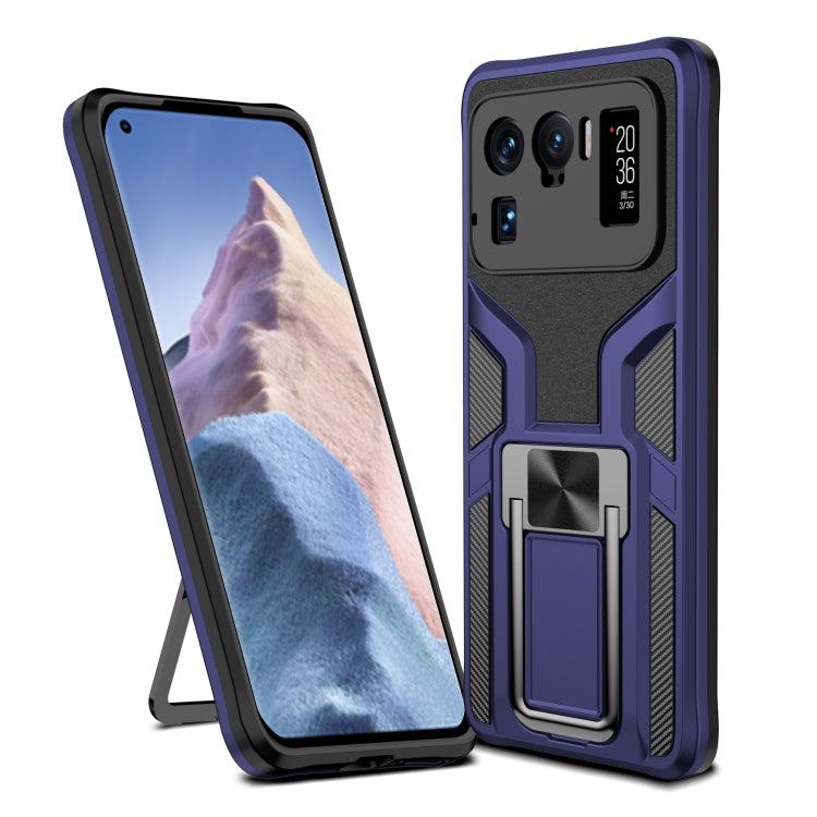 For Xiaomi Mi 11 Ultra Armor 2 in 1 PC + TPU Magnetic Shockproof Case with Foldable Holder