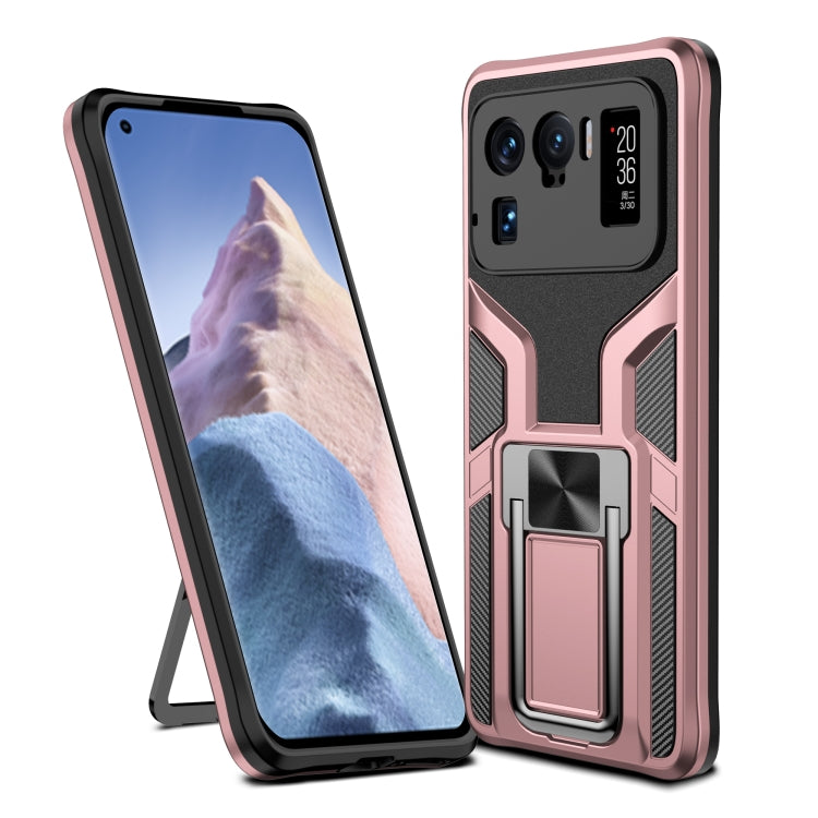 For Xiaomi Mi 11 Ultra Armor 2 in 1 PC + TPU Magnetic Shockproof Case with Foldable Holder