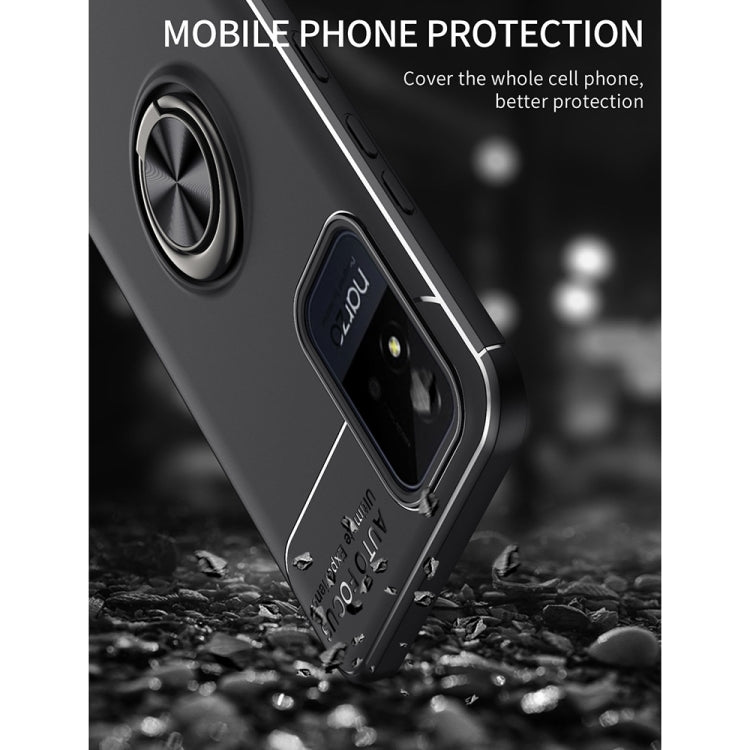 For OPPO Realme Narzo 50i Metal Ring Holder 360 Degree Rotating TPU Phone Case