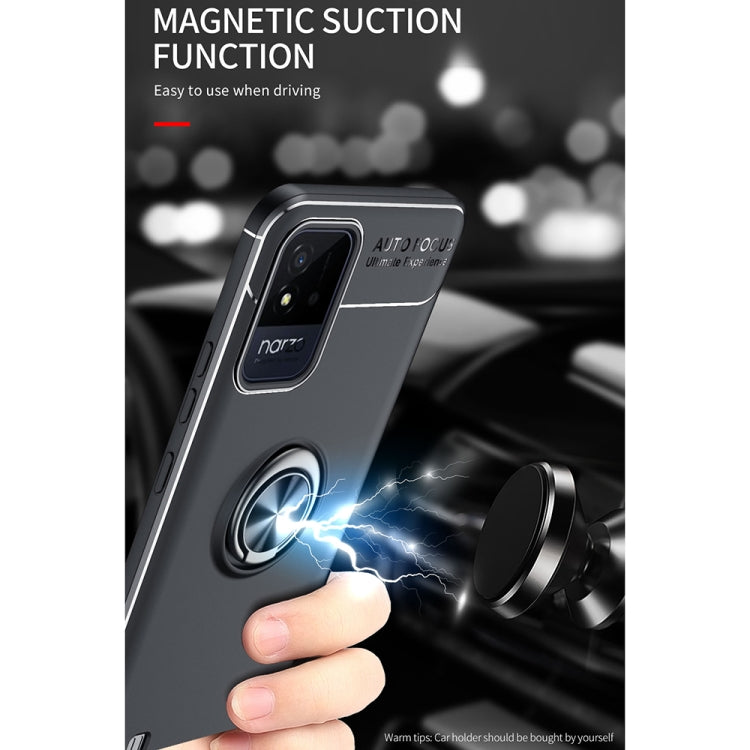 For OPPO Realme Narzo 50i Metal Ring Holder 360 Degree Rotating TPU Phone Case