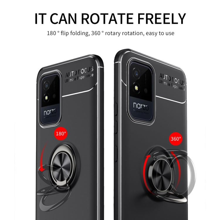 For OPPO Realme Narzo 50i Metal Ring Holder 360 Degree Rotating TPU Phone Case