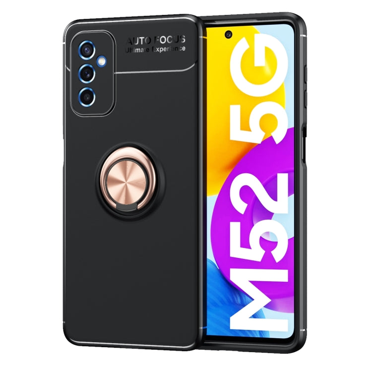 For Samsung Galaxy M52 5G Metal Ring Holder 360 Degree Rotating TPU Phone Case
