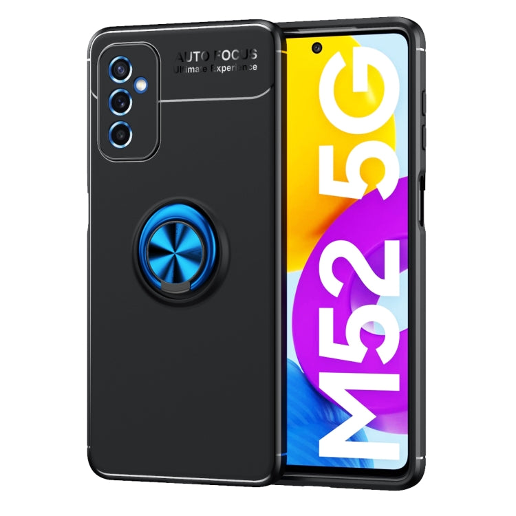 For Samsung Galaxy M52 5G Metal Ring Holder 360 Degree Rotating TPU Phone Case