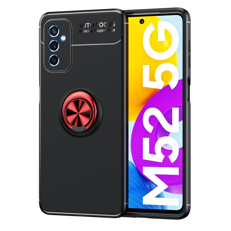 For Samsung Galaxy M52 5G Metal Ring Holder 360 Degree Rotating TPU Phone Case