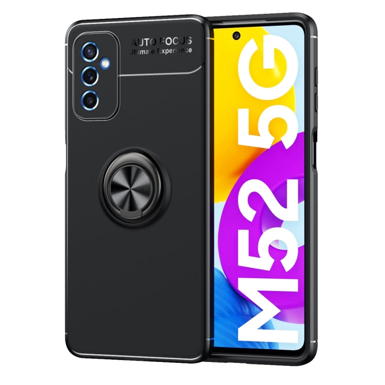 For Samsung Galaxy M52 5G Metal Ring Holder 360 Degree Rotating TPU Phone Case